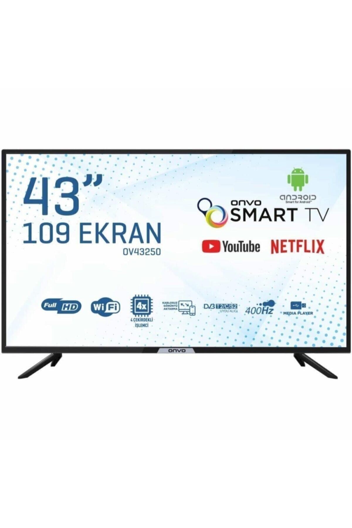 Ov43250 43'' Kurulum Ücretli 2023 Model 109 Ekran Uydu Kurulum Ücretlidir Alıcılı Full Hd Smart Led