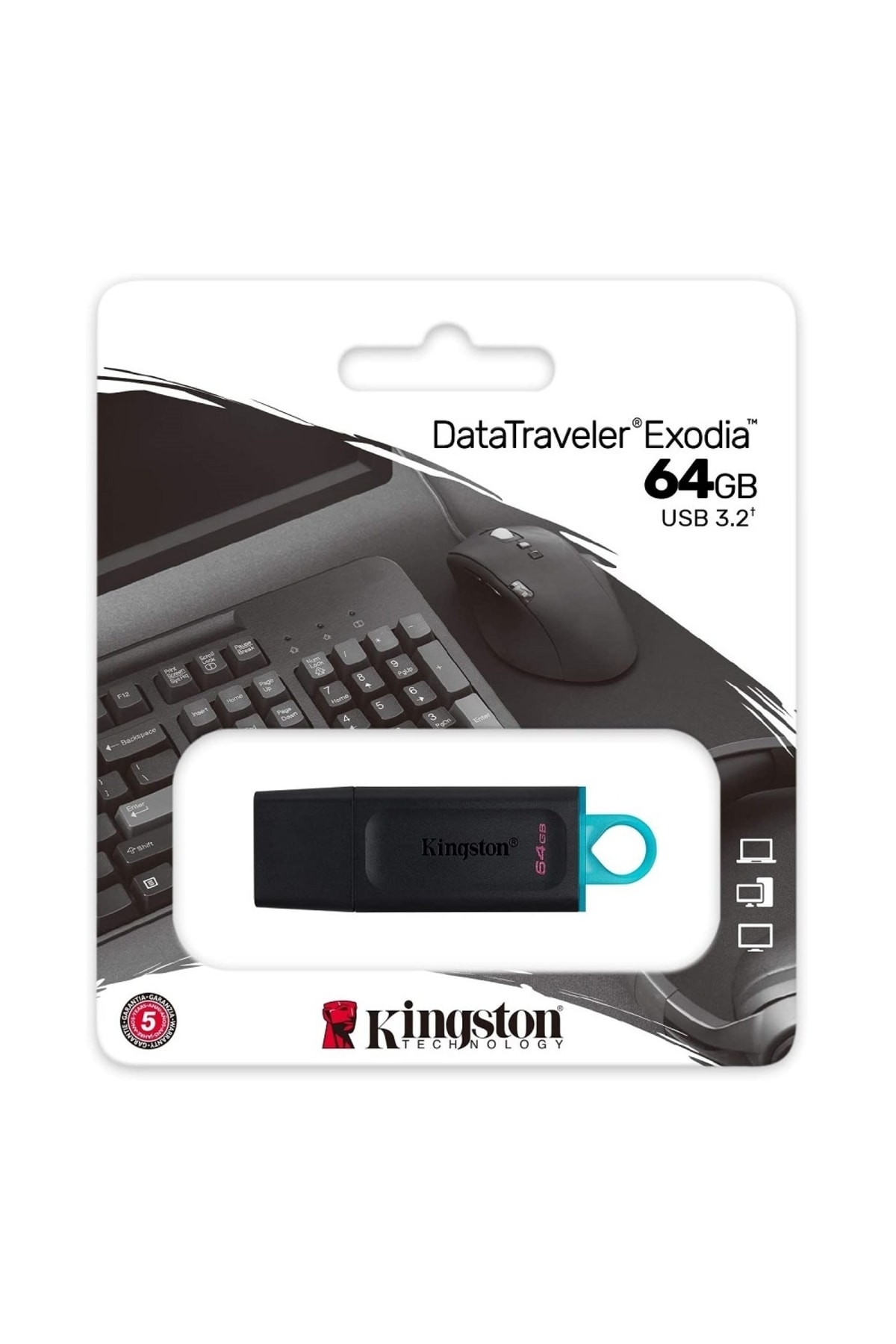 DTX 64GB USB 3.2 Gen.1 Flash Bellek DataTraveler Exodia DTX/64 USB Bellek